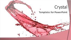  Presentation with splash - Presentation theme featuring red wine splash isolated background and a white colored foreground