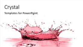  Presentation with splash - Presentation theme featuring red wine splash isolated background and a white colored foreground