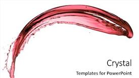  Presentation with splash - Slide set consisting of red wine splash isolated background and a white colored foreground