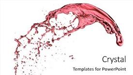  Presentation with splash - Beautiful PPT layouts featuring red wine splash isolated backdrop and a white colored foreground