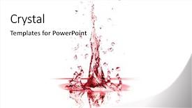  Presentation with splash - Audience pleasing PPT theme consisting of red wine splash isolated backdrop and a white colored foreground