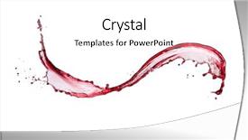  Presentation with white wine and red - PPT layouts enhanced with red wine splash over white background and a white colored foreground
