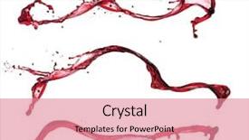  Presentation with wine - Slide set consisting of red wine splashes isolated background and a coral colored foreground