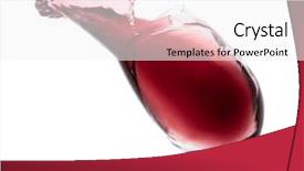  Presentation with splashing - PPT theme featuring burgundy flowing - red wine splashing background and a white colored foreground