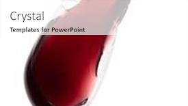  Presentation with splashing - PPT theme enhanced with red-wine-splashing-out background and a white colored foreground