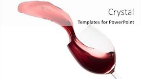  Presentation with splashing - Slide deck consisting of red-wine-splashing-out background and a white colored foreground