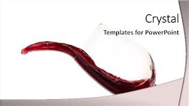  Presentation with splashing - PPT theme consisting of red wine splashing background and a white colored foreground
