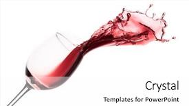  Presentation with splashing - Audience pleasing presentation design consisting of red wine splashing backdrop and a white colored foreground