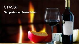  Presentation with red wine cheese - PPT theme having red-wine-with-cheesered-wine background and a  colored foreground