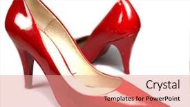  Presentation with shoes - Theme featuring red woman dancing shoes background and a coral colored foreground