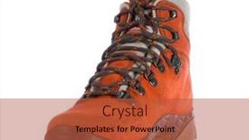  Presentation with trekking - Cool new presentation with red women trekking boot angle view backdrop and a red colored foreground