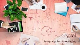  Presentation with wood panel - Beautiful slides featuring red wood panel and math backdrop and a lemonade colored foreground