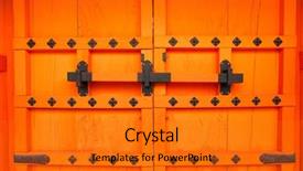  Presentation with japan - Cool new PPT theme with red wooden door in japan backdrop and a gold colored foreground