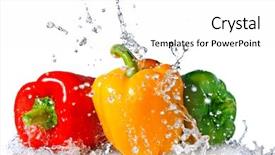  Presentation with yellow green - Amazing presentation theme having red yellow and green pepper backdrop and a white colored foreground