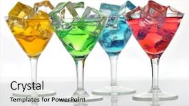  Presentation with ice - Amazing presentation theme having red yellow green - arrangement of colorful cocktails backdrop and a light gray colored foreground