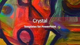  Presentation with canvas - Slides having red yellow green - beautiful image of original oil background and a crimson colored foreground