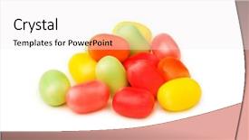  Presentation with sweets - Amazing theme having red yellow green - sweets on white backdrop and a white colored foreground