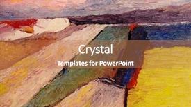  Presentation with oil - Beautiful PPT layouts featuring red yellow green - very nice abstract original oil backdrop and a coral colored foreground