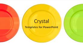  Presentation with yellow color - Theme having red yellow green color plates background and a yellow colored foreground