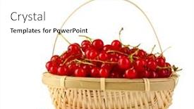  Presentation with brown sugar isolated on white - Beautiful PPT theme featuring redcurrants-in-a-basket-isolated backdrop and a white colored foreground