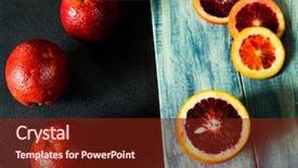  Presentation with orange fruit - Amazing presentation theme having reddish - red spanish orange fruit backdrop and a tawny brown colored foreground