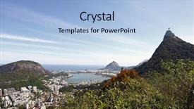  Presentation with brazil carniva ilcinei viega fa - Colorful PPT theme enhanced with redeemed - rio de janeiro brazil backdrop and a light blue colored foreground