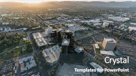  Presentation with redevelopment - Amazing slide deck having redevelopment - sunset aerial view of warner backdrop and a ocean colored foreground