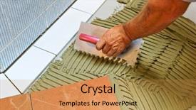  Presentation with redevelopment - Cool new presentation with redevelopment - tiler at work sticking floor backdrop and a gold colored foreground