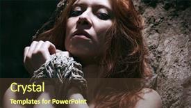  Presentation with woman nude erotic - PPT layouts enhanced with redhaired woman bondage in subterranean background and a tawny brown colored foreground