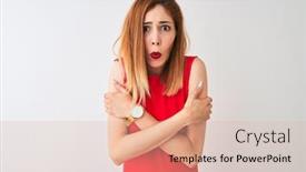  Presentation with elegant - PPT theme consisting of redhead-businesswoman-wearing-elegant-red background and a lemonade colored foreground