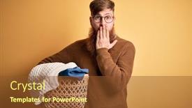  Presentation with irish - Cool new slide set with redhead-irish-man-with-beard backdrop and a tawny brown colored foreground