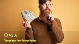  Presentation with irish - PPT theme enhanced with redhead-irish-man-with-beard background and a tawny brown colored foreground