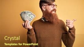  Presentation with irish - Cool new slide set with redhead-irish-man-with-beard backdrop and a tawny brown colored foreground