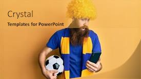  Presentation with hooligan - PPT layouts consisting of redhead-man-with-long-beard background and a yellow colored foreground