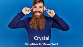  Presentation with beard - Slide set enhanced with redhead-man-with-long-beard background and a ocean colored foreground