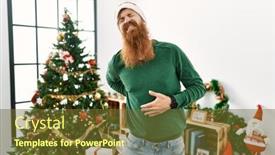  Presentation with christmas tree - Theme featuring redhead-man-with-long-beard background and a tawny brown colored foreground