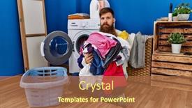  Presentation with beard - Presentation design consisting of redhead-man-with-long-beard background and a red colored foreground