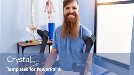  Presentation with rehabilitation - Slide set having redhead-man-with-long-beard background and a ocean colored foreground