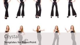  Presentation with strong black woman - PPT layouts having redhead-woman-in-black-bell background and a light gray colored foreground