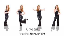  Presentation with black woman - Amazing theme having redhead-woman-in-black-bell backdrop and a white colored foreground