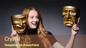  Presentation with consept - Theme enhanced with iwith masks in hypocrisy consept background and a tawny brown colored foreground