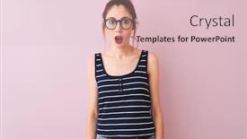  Presentation with fear - Colorful presentation enhanced with redhead-woman-with-pigtail-wearing backdrop and a lemonade colored foreground
