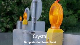  Presentation with road construction - Theme with redirect - road redirection due to construction background and a  colored foreground