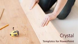  Presentation with repair - Colorful slide set enhanced with redisigne - repair building and home concept backdrop and a lemonade colored foreground