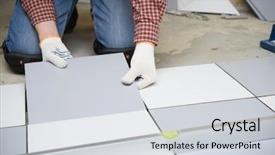  Presentation with ceramic - Cool new slides with redisigne - tiler installs ceramic tiles backdrop and a light gray colored foreground