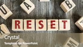  Presentation with blocks - PPT layouts featuring redisigne - wooden blocks with the text background and a coral colored foreground