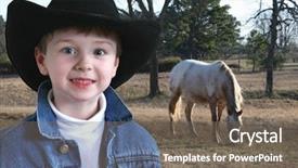  Presentation with redneck - PPT theme enhanced with redneck - adorable four year old background and a gray colored foreground