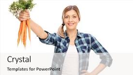  Presentation with agricultural - Cool new slides with redneck - female agricultural worker holding backdrop and a  colored foreground