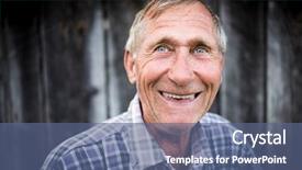  Presentation with elder fraud - Amazing presentation theme having redneck - happy smiling elder senior man backdrop and a ocean colored foreground