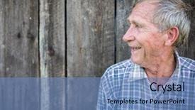  Presentation with multicultural senior citizen - Cool new presentation theme with redneck - portrait of senior man outdoors backdrop and a  colored foreground